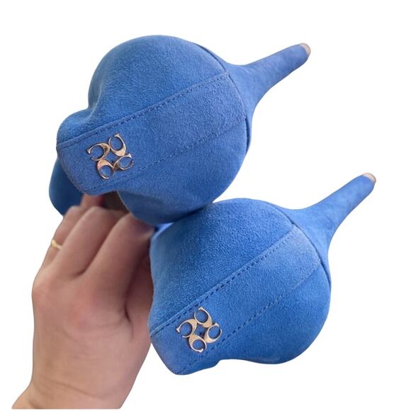 Coach Vibrant Blue Suede Heels - Picture 8 of 10